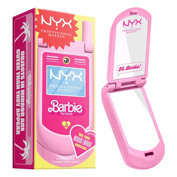 NYX Professional Makeup Barbie Flip Phone Mirror - Picture 1 of 4